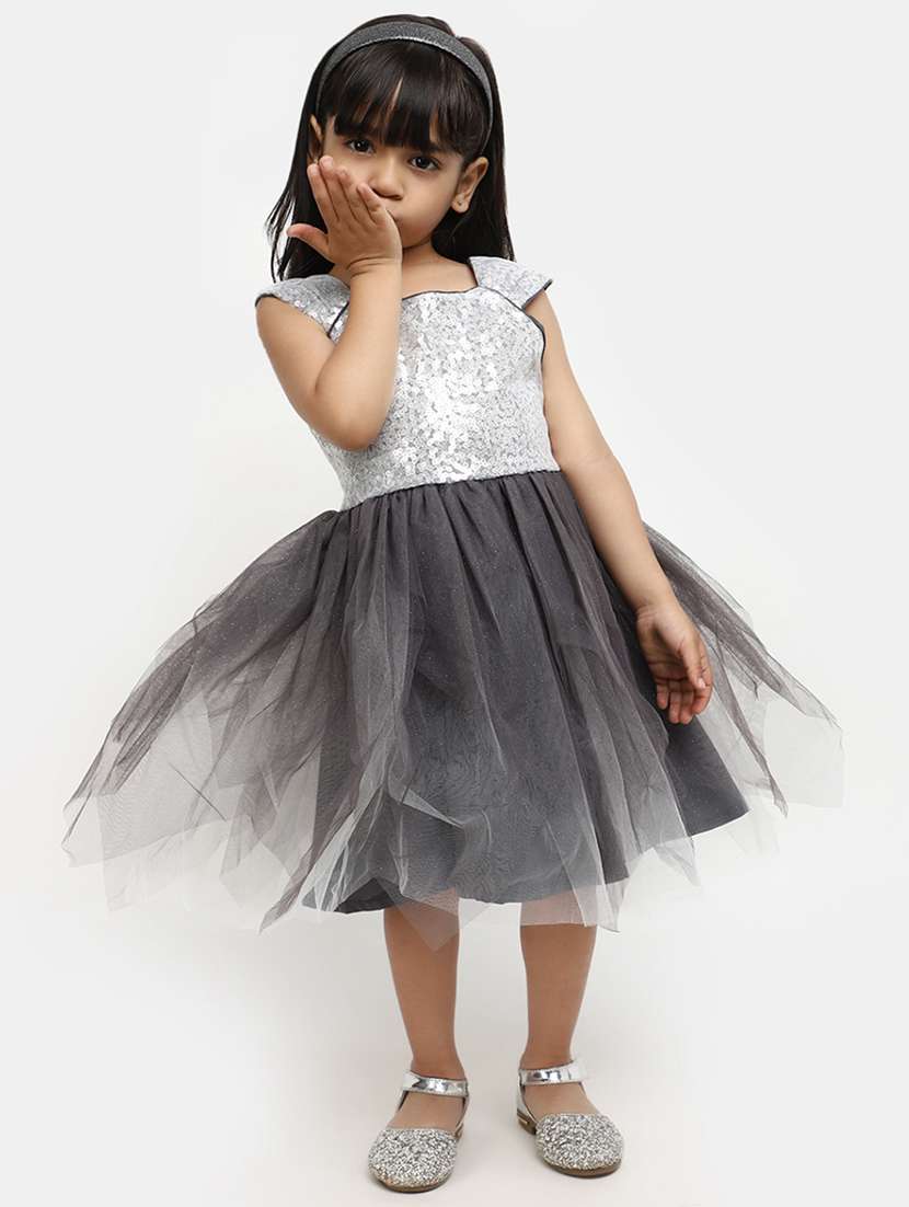 grey self-designed frock - 20815477 -  Standard Image - 4