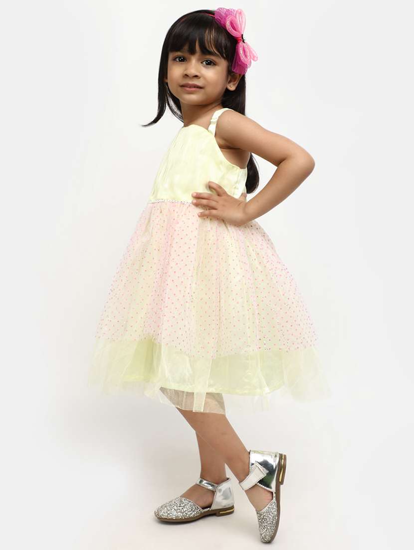 yellow self-designed frock - 20815483 -  Standard Image - 1