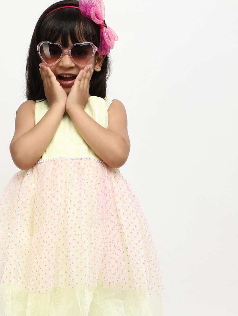 yellow self-designed frock - 20815483 -  Standard Image - 4