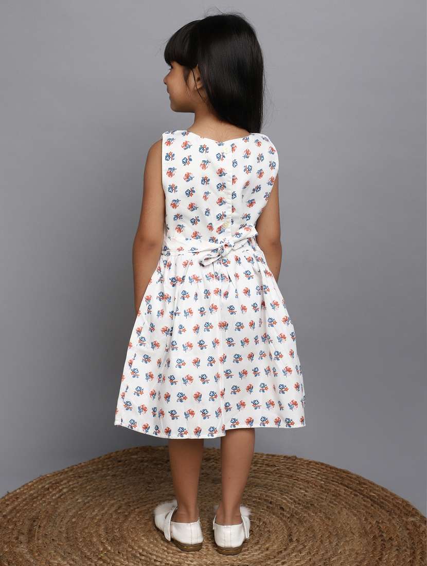 white floral printed frock - 20815549 -  Standard Image - 4