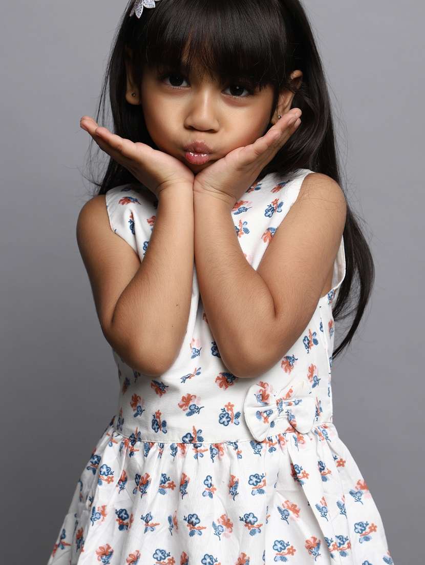 white floral printed frock - 20815549 -  Standard Image - 6