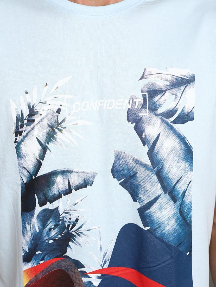 men round neck front print t-shirt - 20815961 - Standard Image - 4