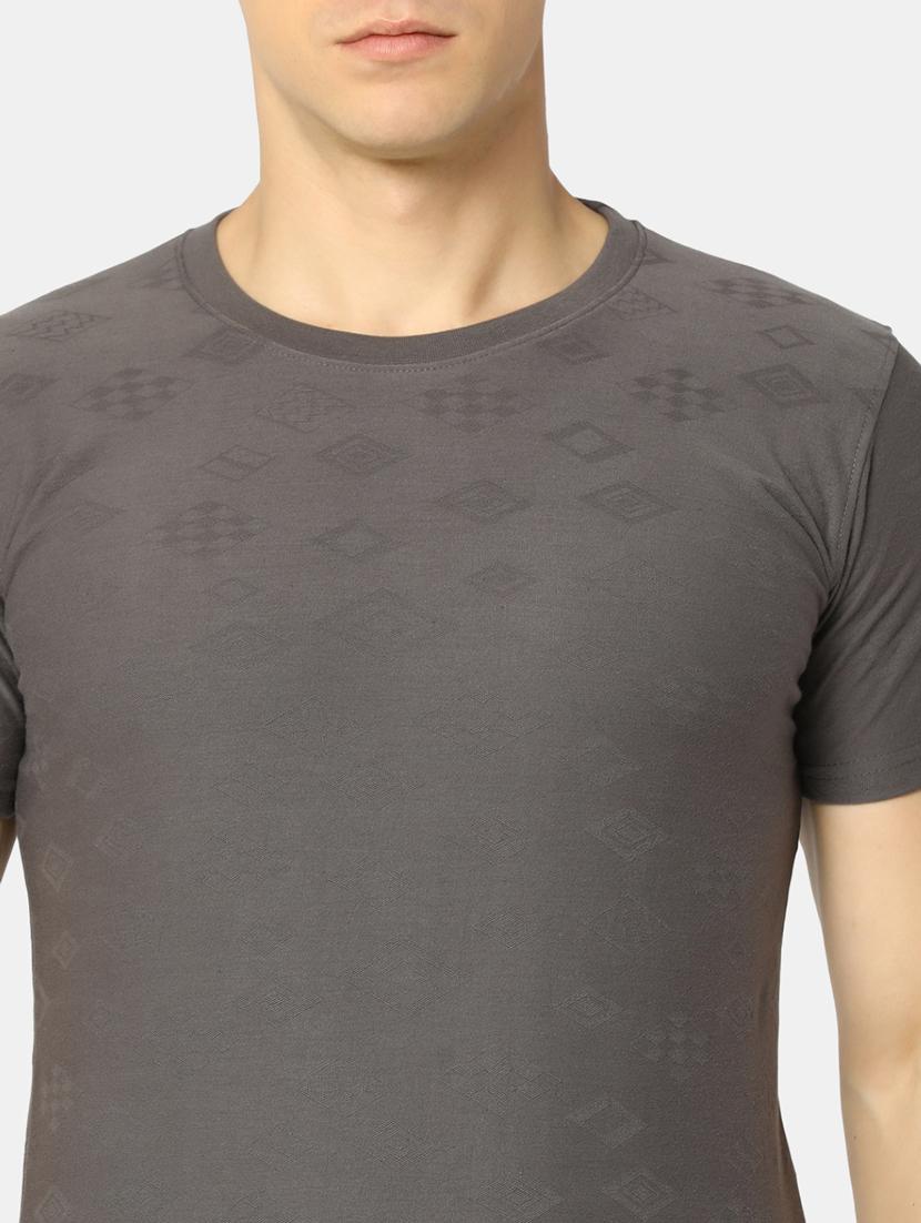 grey cotton printed t-shirt - 20816161 - Standard Image - 4