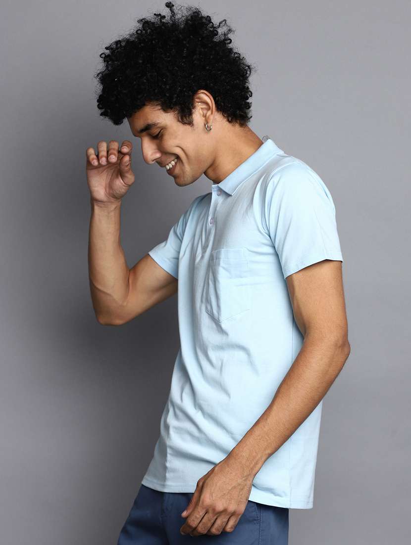 men solid short sleeves t-shirt - 20816229 -  Standard Image - 1