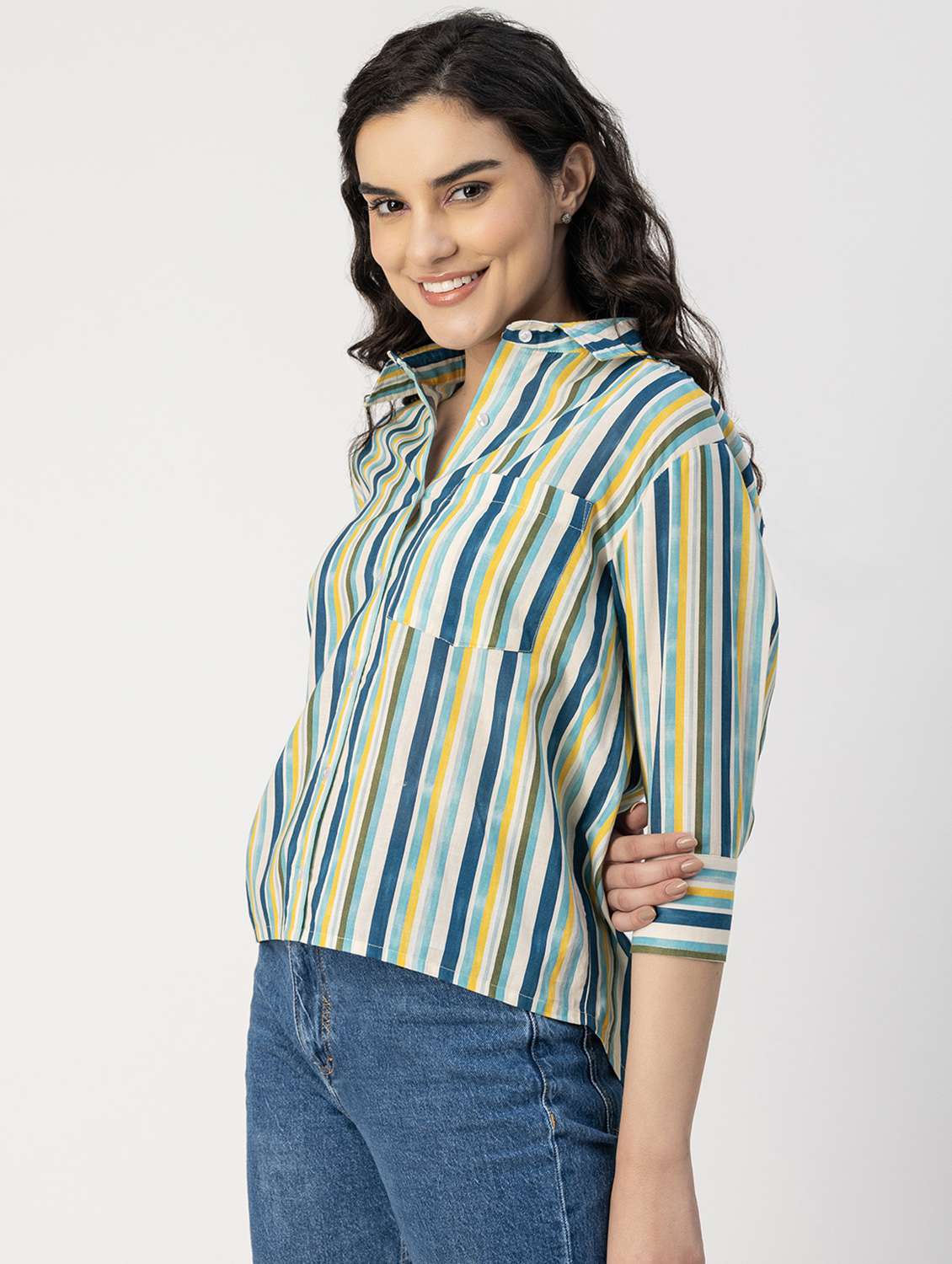 multicolored cotton striped shirt - 20817212 -  Standard Image - 1