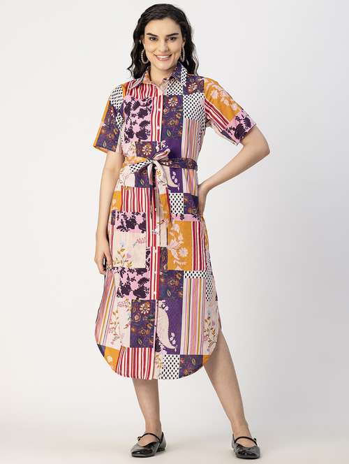 women multicolored printed shirt dress - 20817235 -  Standard Image - 0