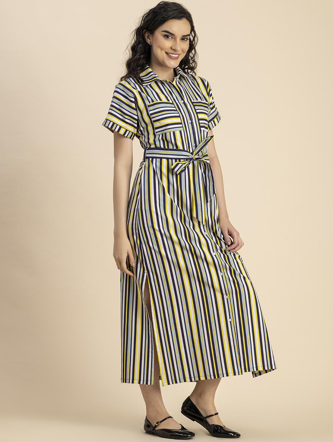women multicolored check printed shirt dress - 20817252 -  Standard Image - 1