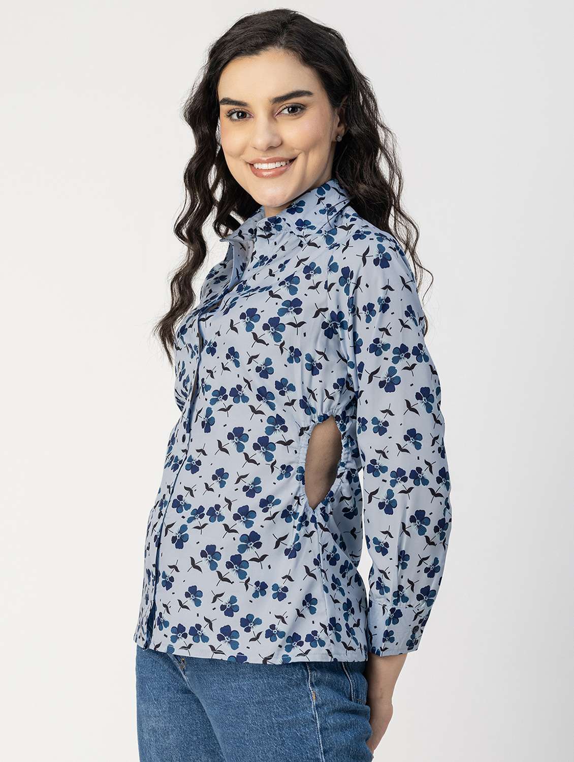 women floral print casual shirt - 20817274 -  Standard Image - 1