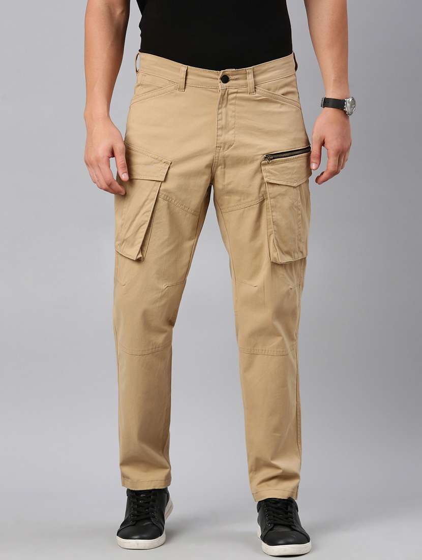 beige cotton cargos