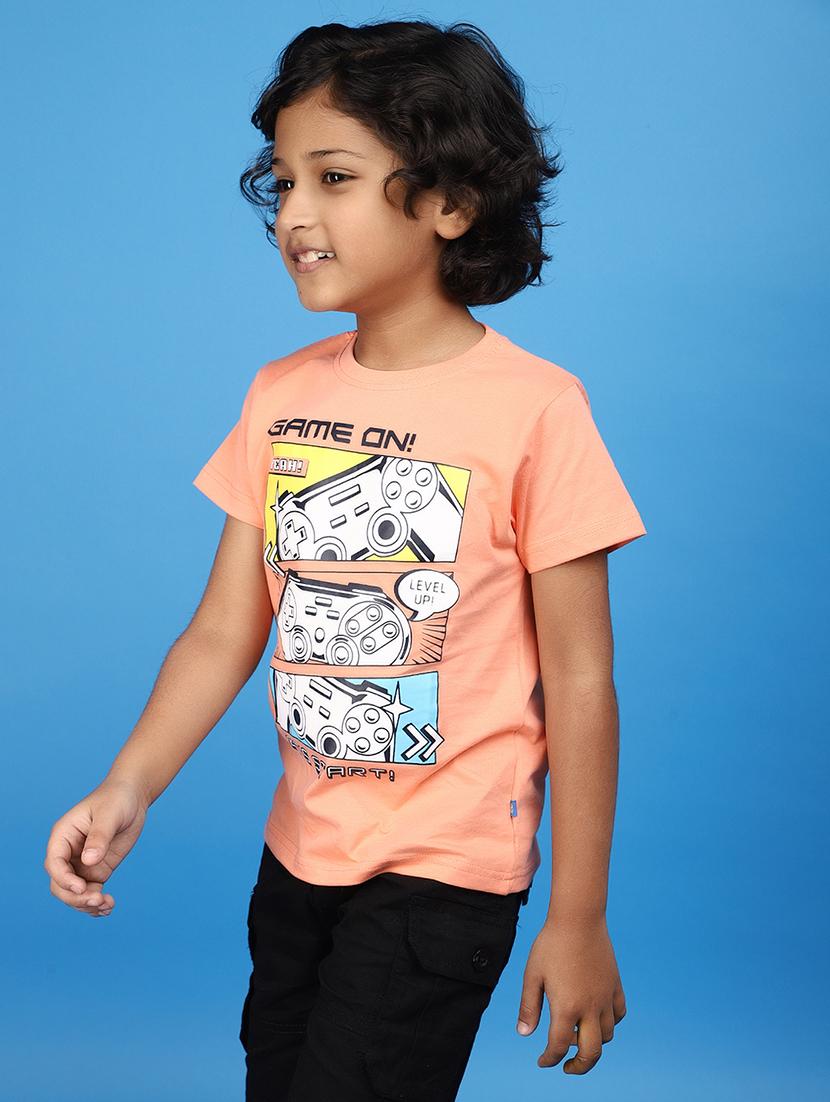 boys orange graphic regular t-shirt - 20817374 - Standard Image - 1