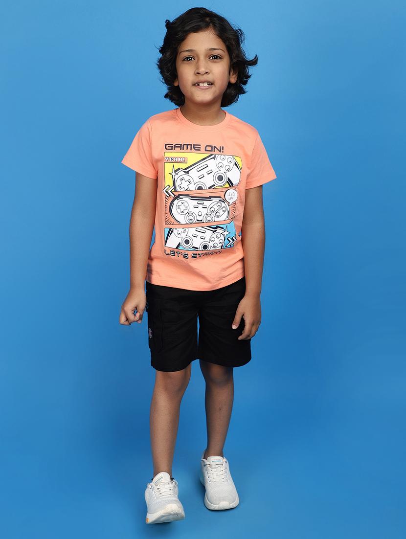 boys orange graphic regular t-shirt - 20817374 - Standard Image - 4