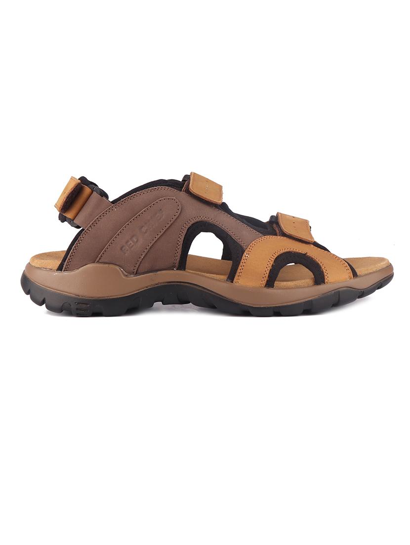 brown leather back strap sandals - 20817529 - Standard Image - 1