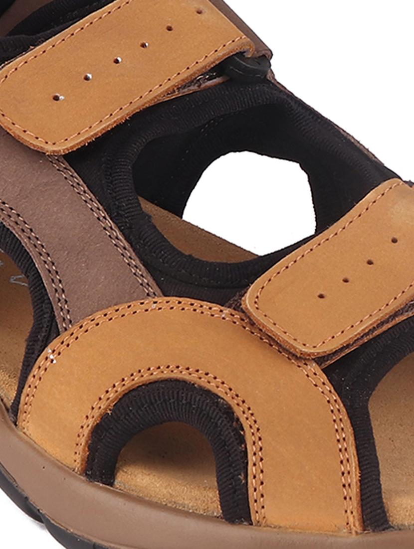 brown leather back strap sandals - 20817529 - Standard Image - 4