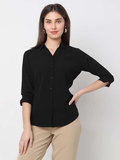 women solid color formal shirt - 20817647 -  Standard Image - 0