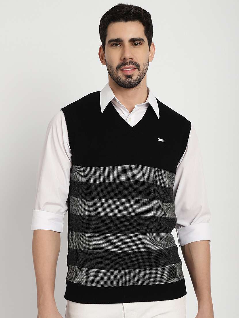 men acrylic sleeveless pullover