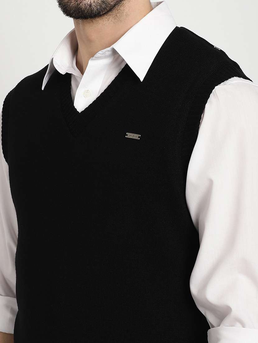 men acrylic sleeveless pullover - 20817782 - Standard Image - 4