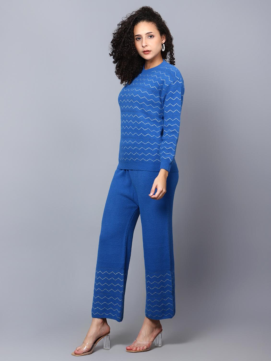 women self designed woolen co-ord set - 20817813 - Standard Image - 1