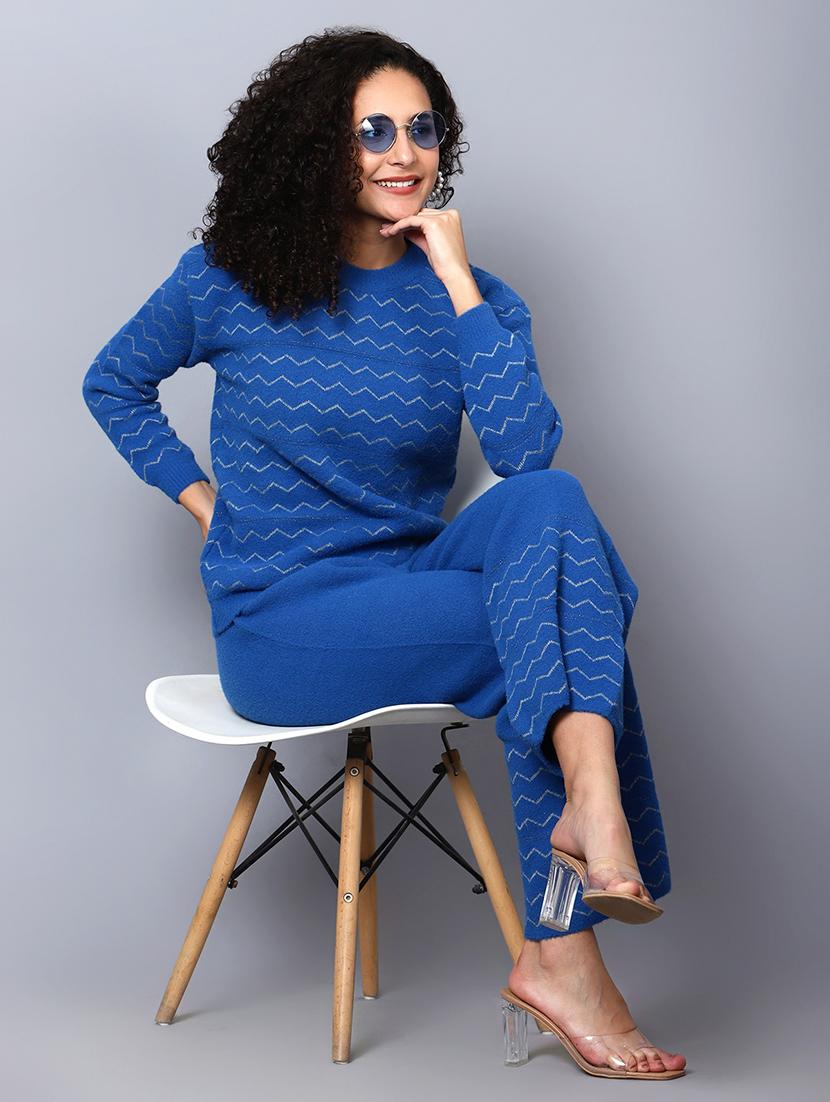 women self designed woolen co-ord set - 20817813 - Standard Image - 4