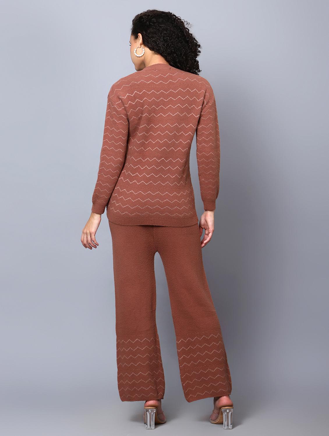 women self designed woolen co-ord set - 20817814 - Standard Image - 4