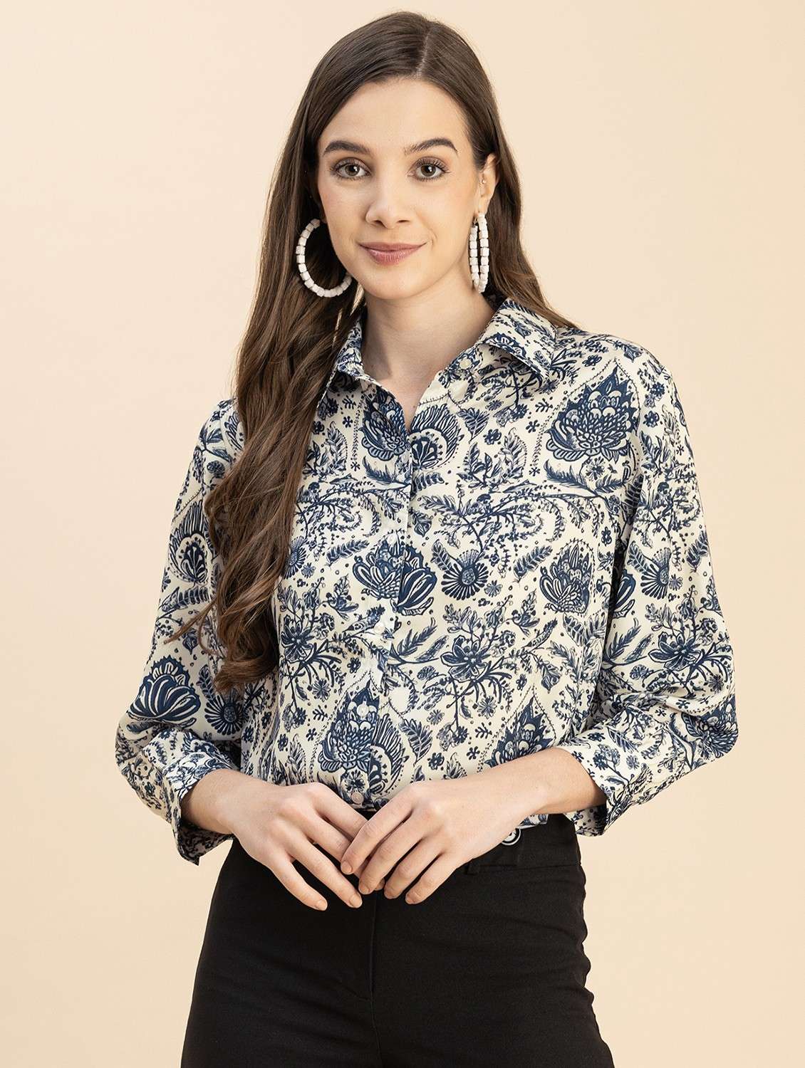women floral print casual shirt - 20817921 - Zoom Image - 0