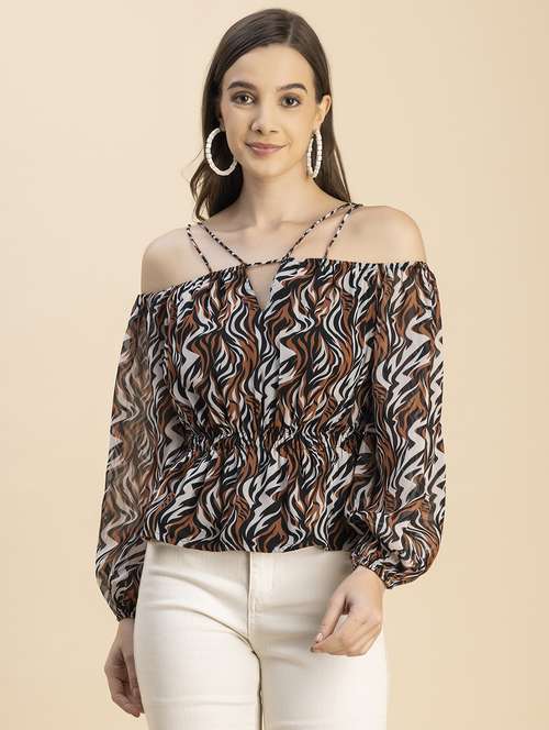 women multicolored animal printed regular top - 20817971 -  Standard Image - 0