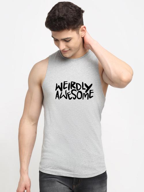 men round neck chest print t-shirt - 20822309 - Standard Image - 0
