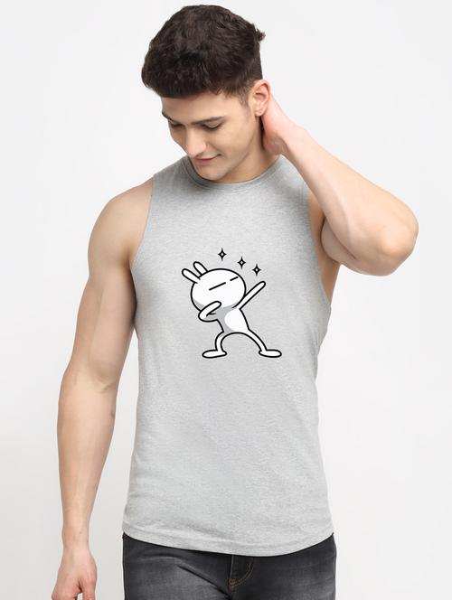 men round neck chest print t-shirt - 20822315 - Standard Image - 0