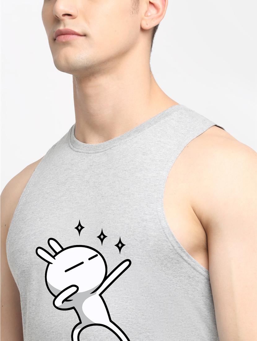 men round neck chest print t-shirt - 20822315 - Standard Image - 4