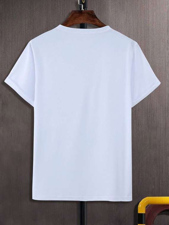 unisex white graphic printed t-shirt - 20823739 -  Standard Image - 1