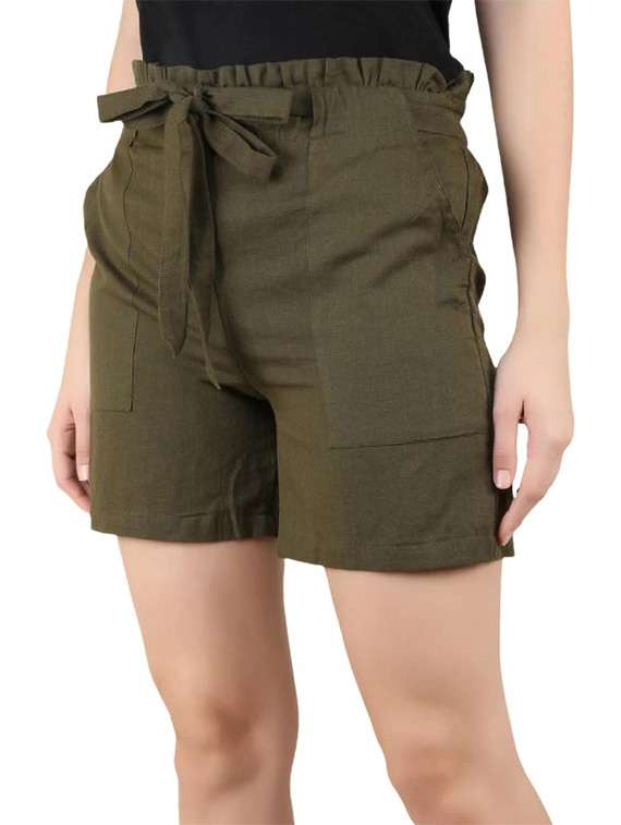 green solid regular short - 20825342 - Standard Image - 1
