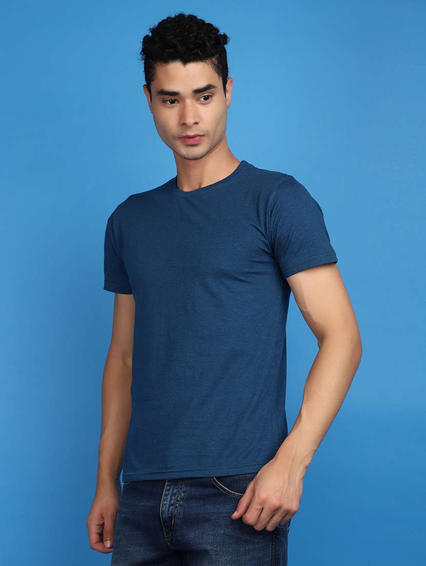 men round neck solid t-shirt - 20825615 -  Standard Image - 1