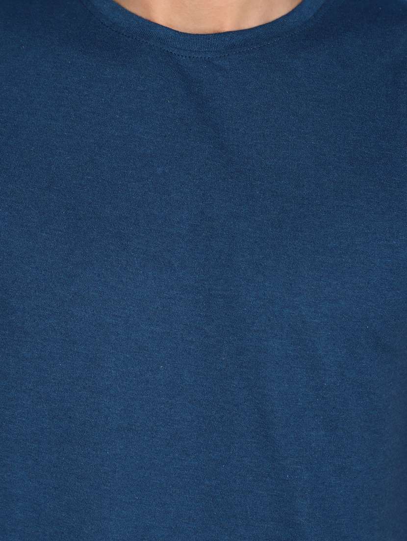 men round neck solid t-shirt - 20825615 -  Standard Image - 4