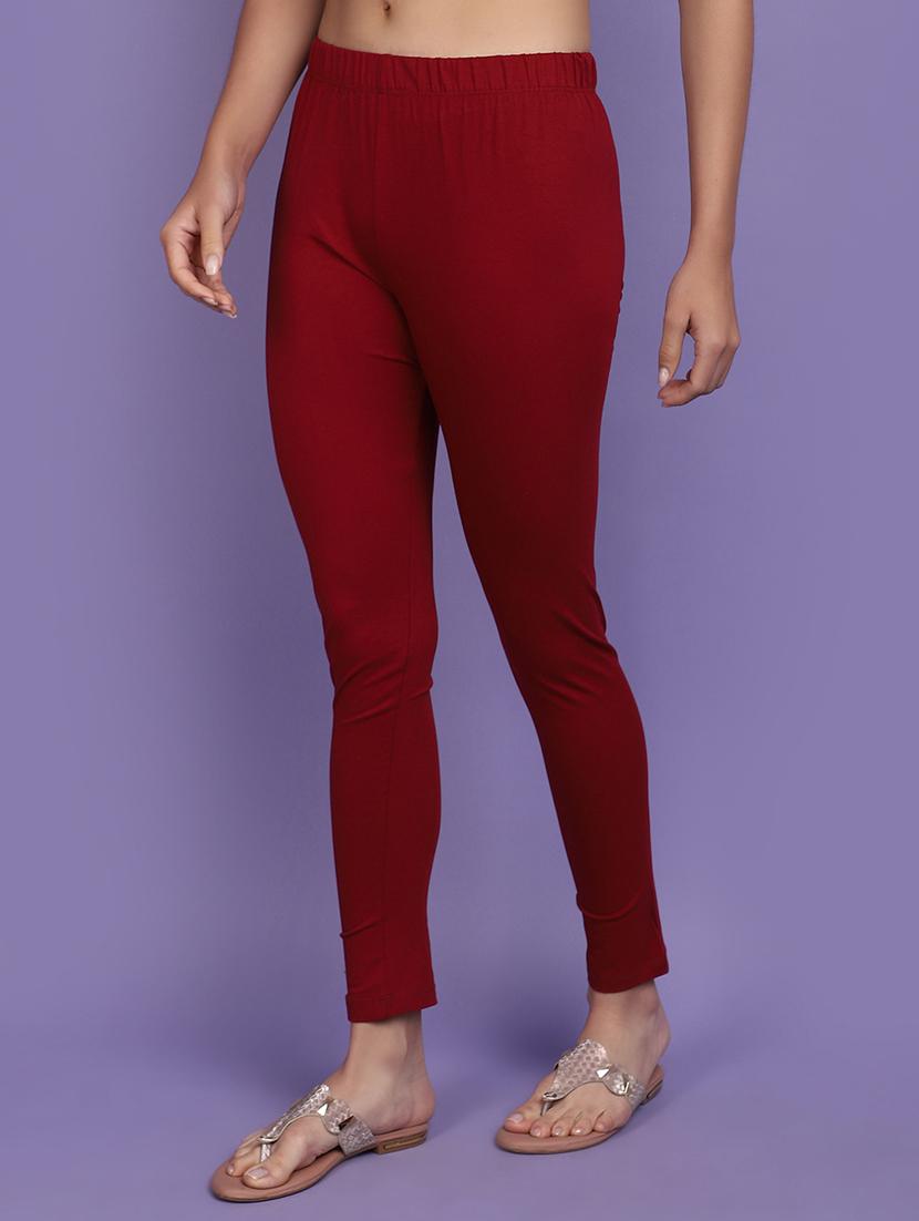 women solid full length legging - 20825625 - Standard Image - 1