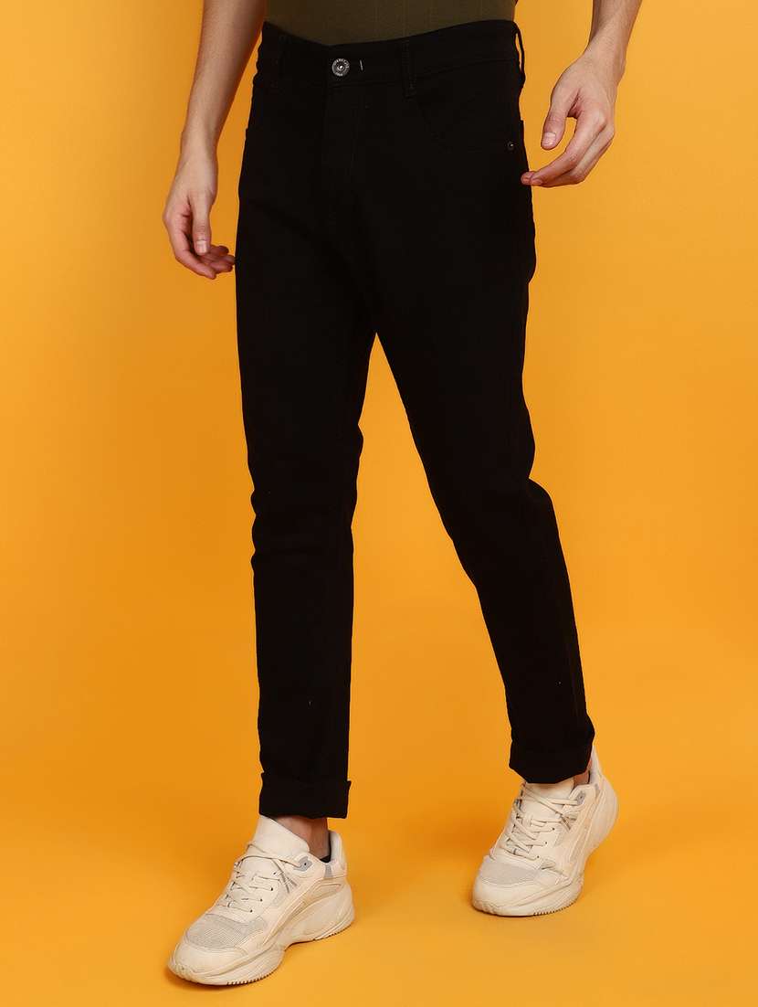 men mid rise plain denim jeans - 20825711 -  Standard Image - 1