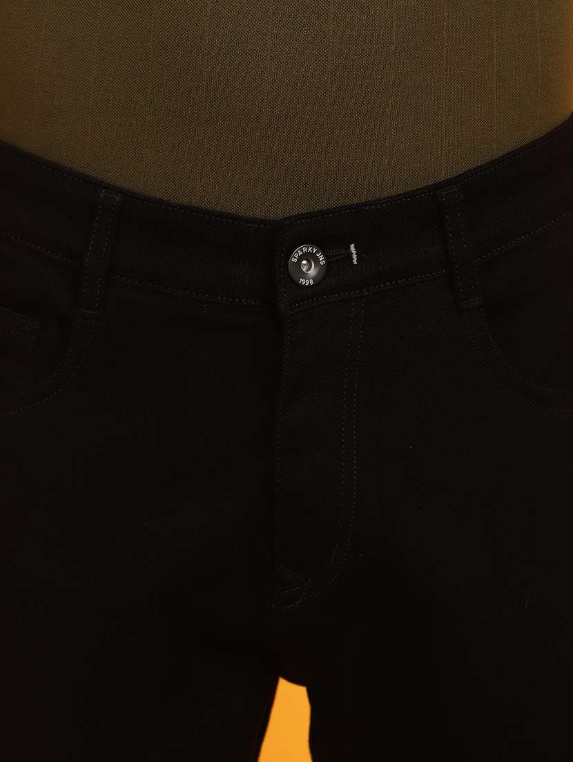 men mid rise plain denim jeans - 20825711 -  Standard Image - 4