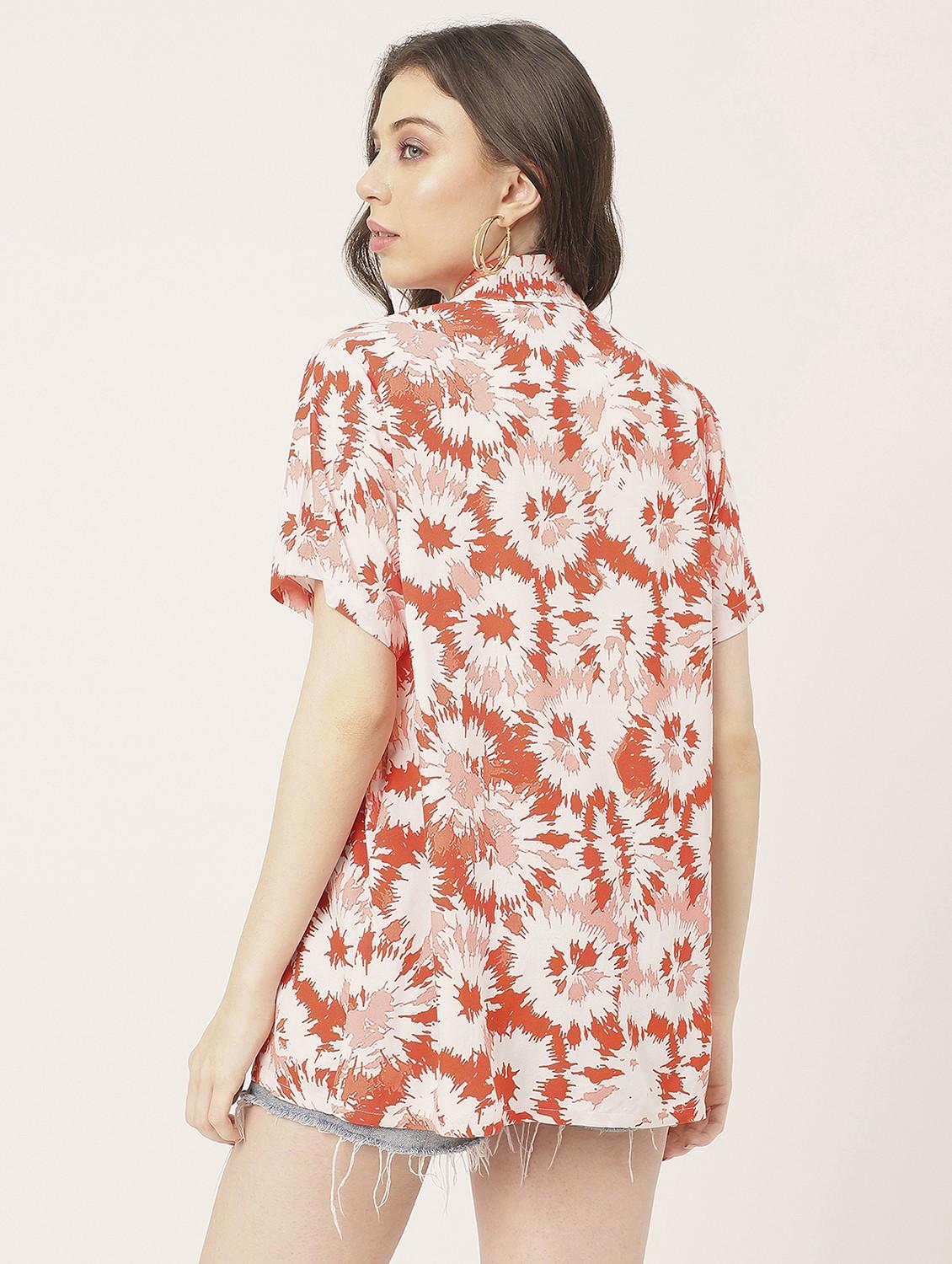 rust rayon printed shirt - 20825754 - Standard Image - 4