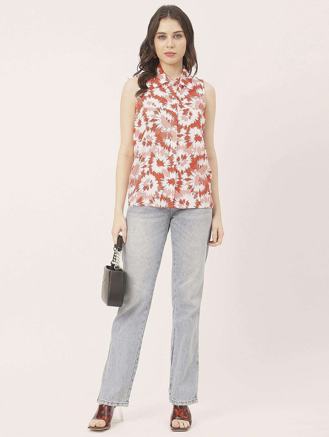 rust rayon printed shirt - 20825759 - Standard Image - 4