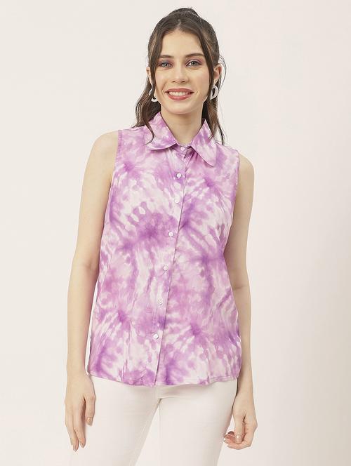 women tie & dye sleeveless shirt - 20825763 - Standard Image - 0