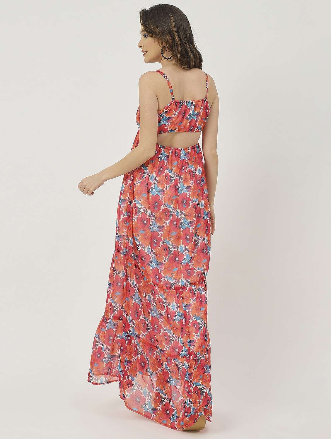 women multicolored floral printed fit & flare dress - 20825801 -  Standard Image - 4