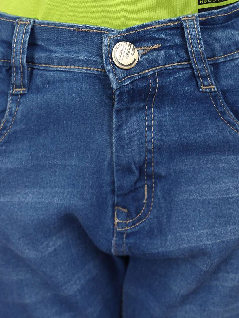 solid blue denim jeans - 20826433 -  Standard Image - 4