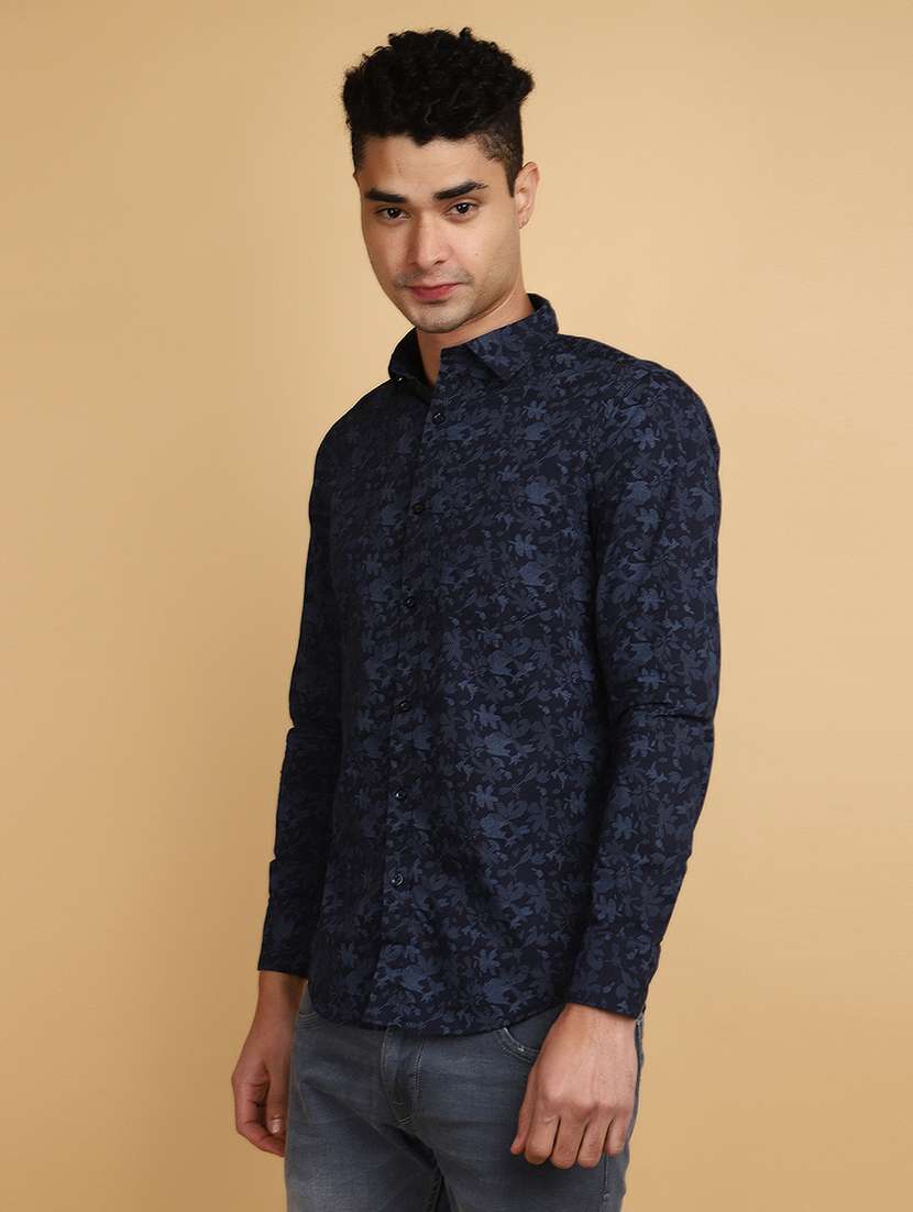 blue cotton casual shirt - 20826538 -  Standard Image - 1