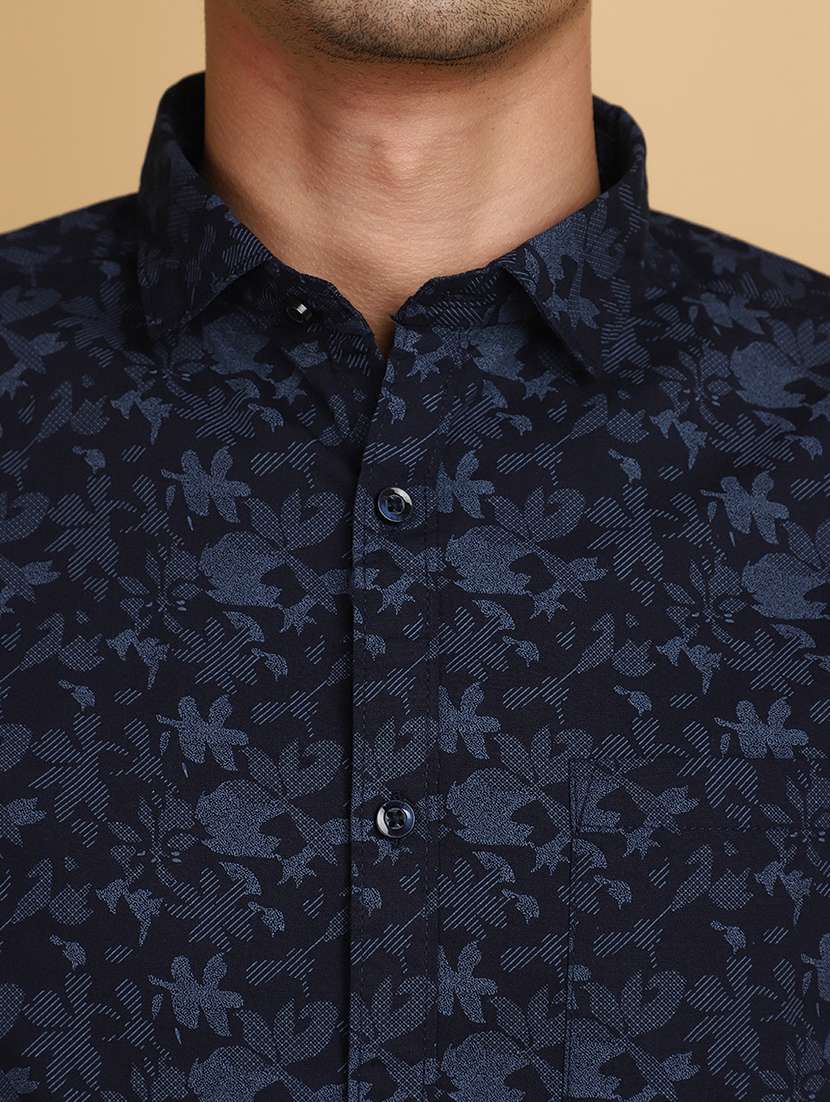 blue cotton casual shirt - 20826538 -  Standard Image - 4