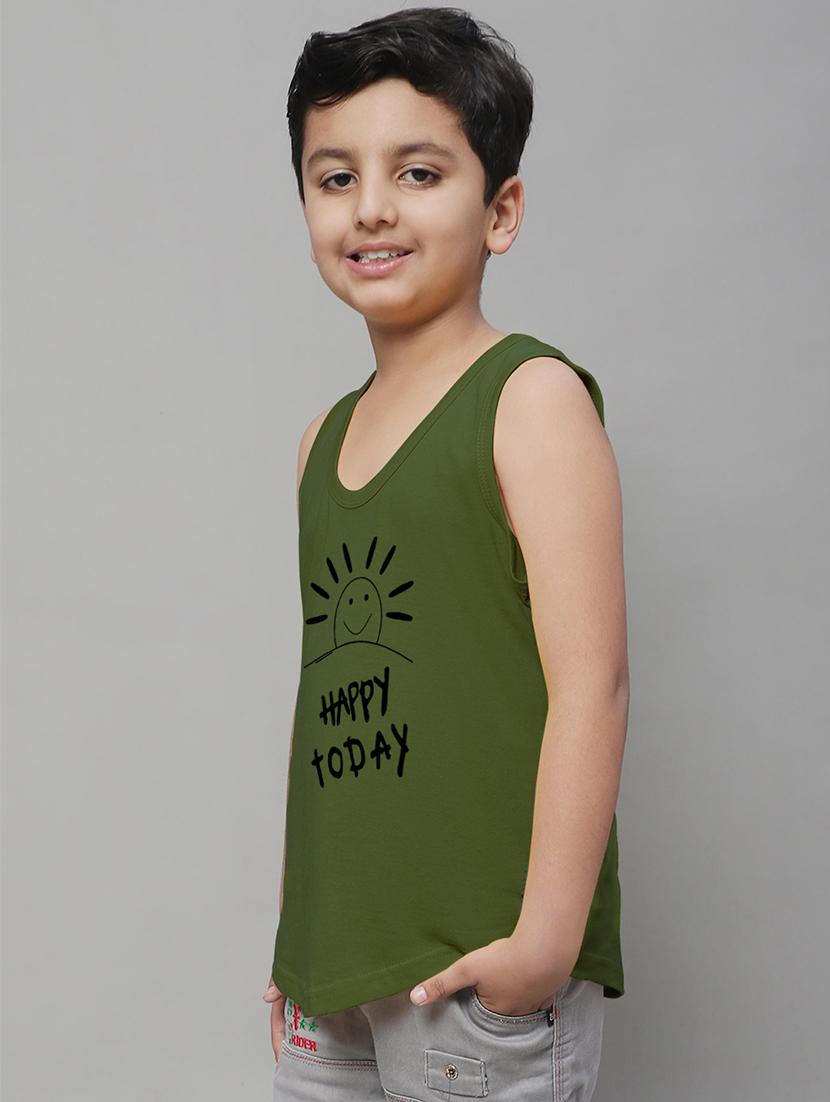 boys typography print cotton vest - 20826809 -  Standard Image - 1