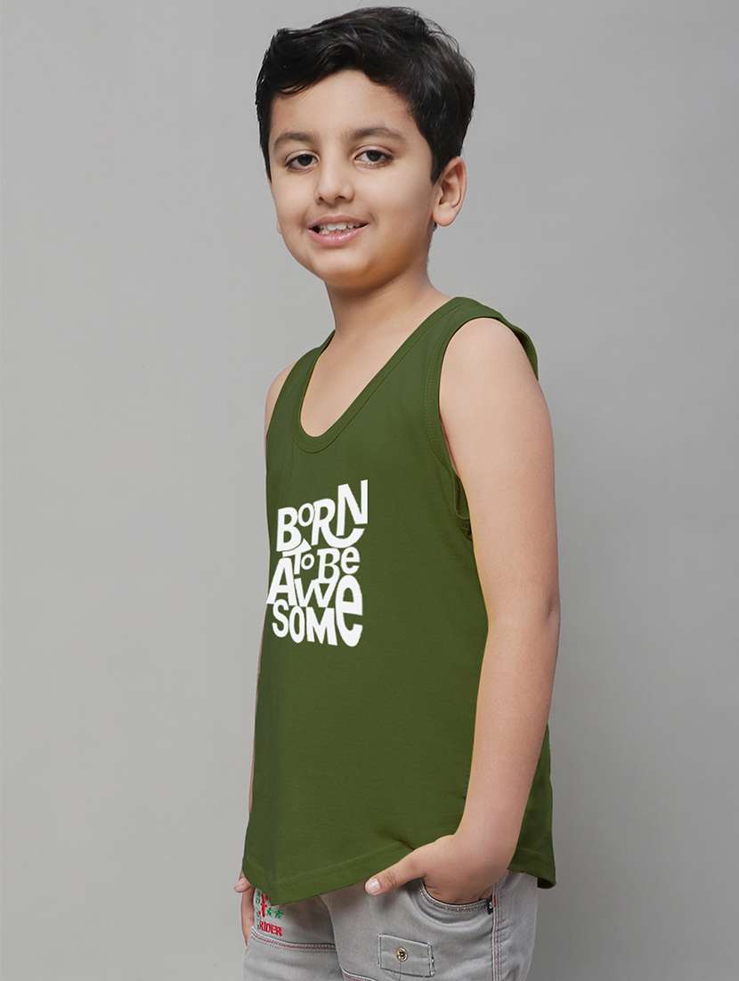 boys typography print cotton vest - 20826844 -  Standard Image - 1
