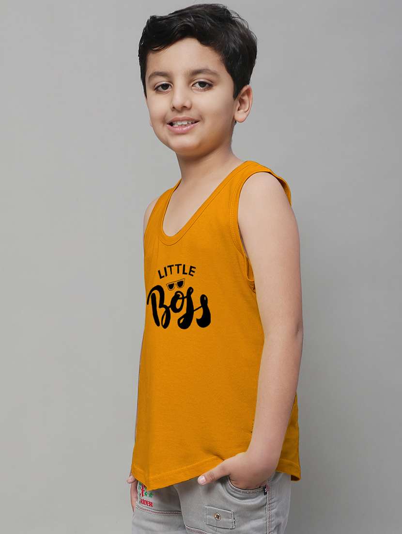 boys typography print cotton vest - 20826846 - Standard Image - 1