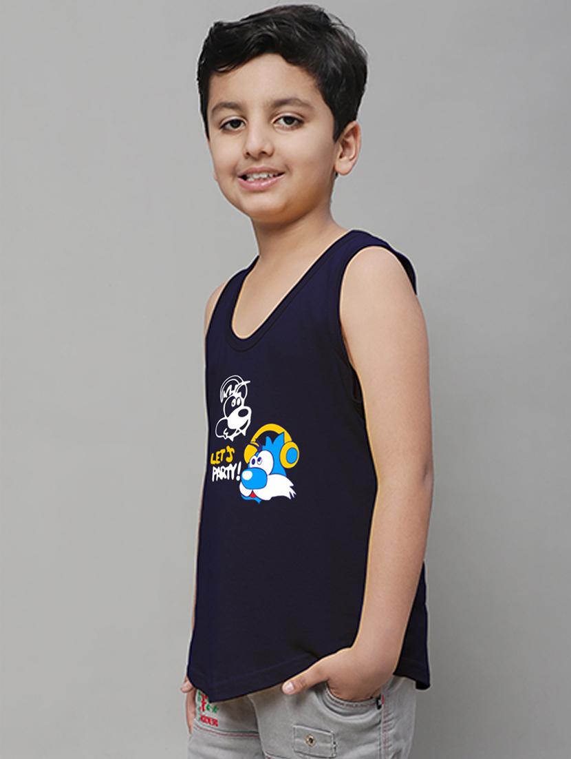 boys graphic print cotton vest - 20826854 - Standard Image - 1