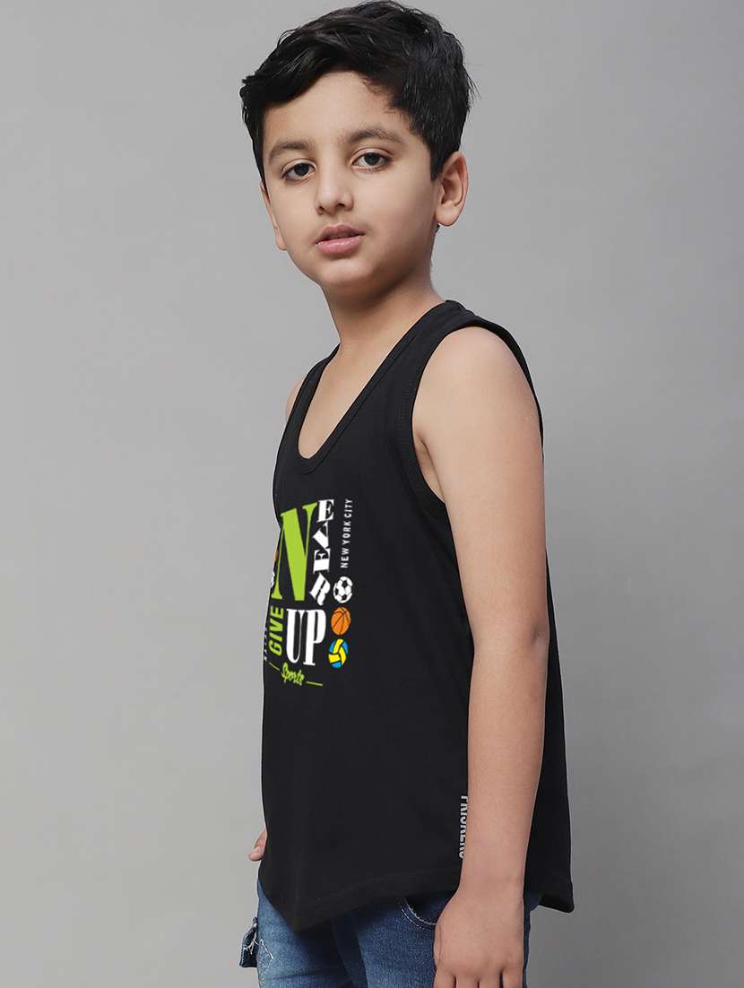 boys typography print vest - 20826856 -  Standard Image - 1