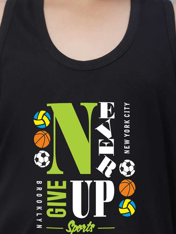 boys typography print vest - 20826856 -  Standard Image - 4