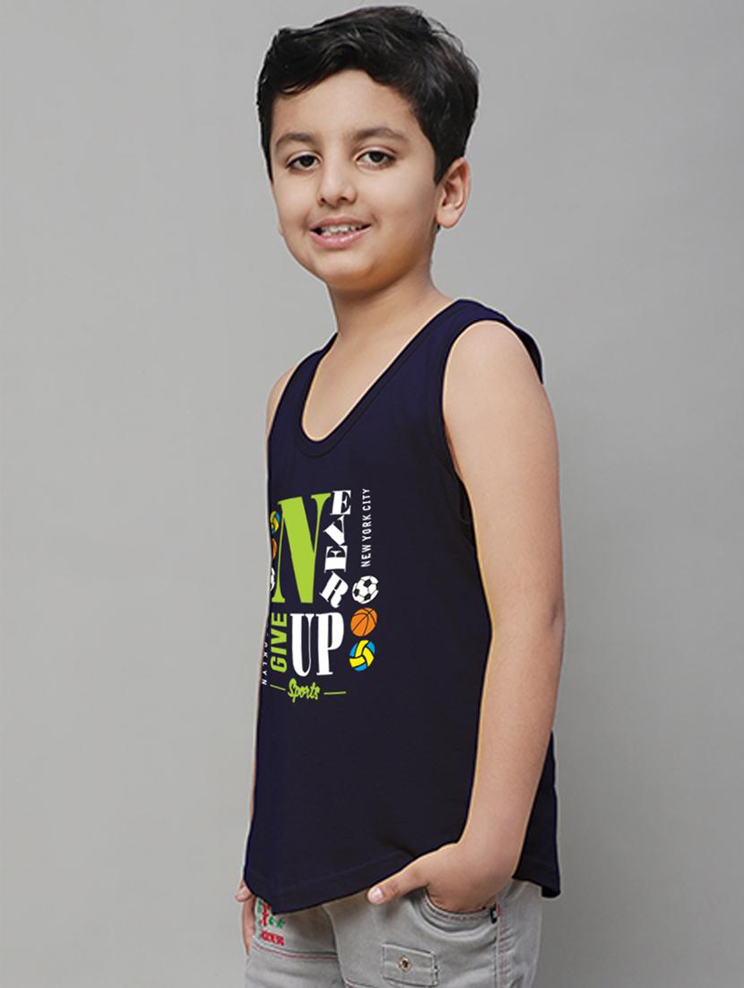 boys typography print vest - 20826859 - Standard Image - 1