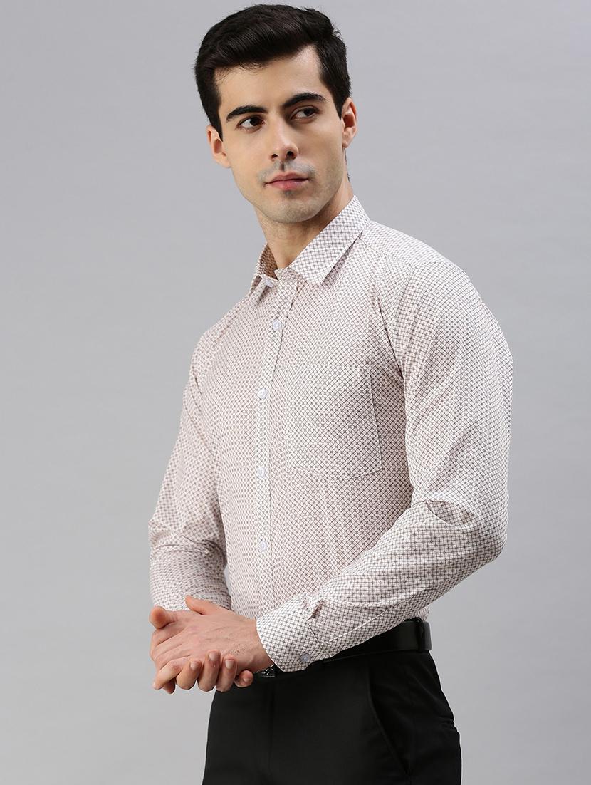 beige cotton blend casual shirt - 20827318 -  Standard Image - 1